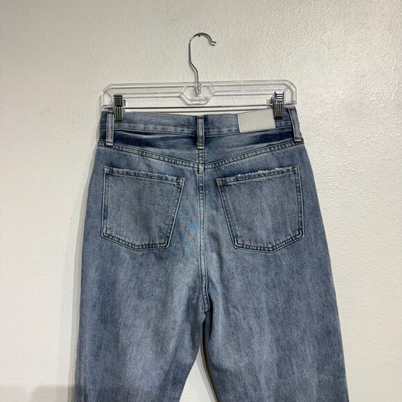 Pistola Cassie Distressed High Rise Straight Leg Jeans Sz 27 - Picture 12 of 16